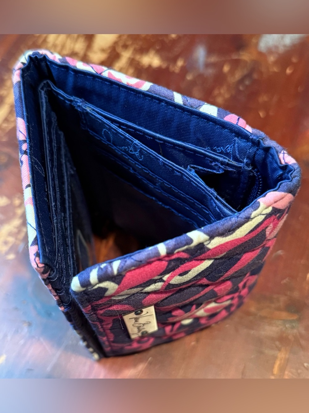TWO VERA BRADLEY Quilted Trifold Wallets Floral Print - Picture 7 of 9